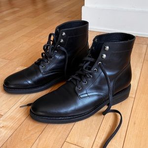 Mens Black Thursday President Lace Up Boot - size 9